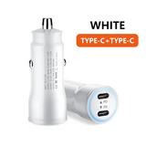 Dreamify 40W Dual USB-C Port Car Charger - White