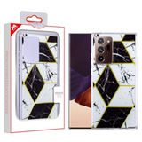 MB - Fusion Protector Cover for Samsung Galaxy Note 20 Ultra - Black/White Marble