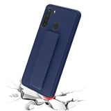 AR - Hybrid Cover w/Foldable Stand for Samsung Galaxy A21 - Navy