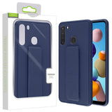 AR - Hybrid Cover w/Foldable Stand for Samsung Galaxy A21 - Navy