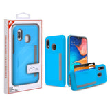 MB - Hybrid Cover w/ Card Storage for Samsung A20 - Blue