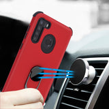 Asmyna Premium Cover w/ Ring Stand for Samsung Galaxy A21 - Red