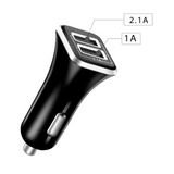 MB - Dual USB-A Car Charger Adapter (3.1A) - Black