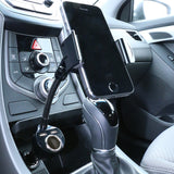 AA - Power GooseNeck Phone Mount w/2 USB Ports & DC Port