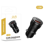 SYB - 12W Car Charger (USB-A & USB-C) - Black