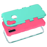 MB - Hybrid Protector Cover for Samsung Galaxy A11 - Teal/Pink