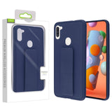 AR - Hybrid Cover w/Foldable Stand for Samsung Galaxy A11 - Navy