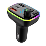 P2 FM Transmitter (1xUSB-C & 2xUSB-A Ports) - Black