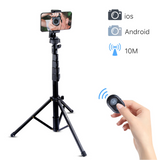 MB - Tripod Selfie Stick w/ Bluetooth Remote - Black