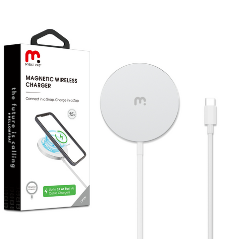 MB - 15W Magnetic Wireless Charger (MagSafe Compatible) - White