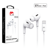 MB - MFI Lightning Earphones w/ Volume Control - White