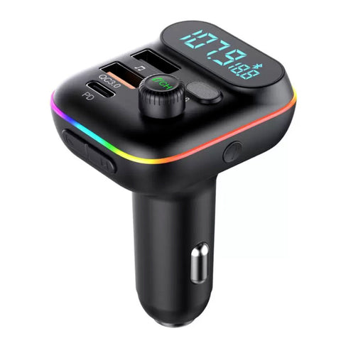 T70 Bluetooth Transmitter MP3 Car Charger w/ Mic