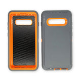 Samsung Galaxy S10 - Heavy Duty Rugged Case - Grey/Orange