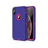 iPhone X/XS - Heavy Duty Rugged Case - Purple/Pink