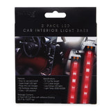 LED Car Interior Light Bars (Set of 2) - Red