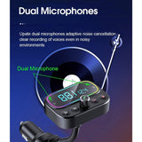 T67 Bluetooth Transmitter MP3 Car Charger w/ Dual Mic