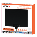 ICONQ Ultra Thin Indoor HD TV Antenna (65 Miles Range)