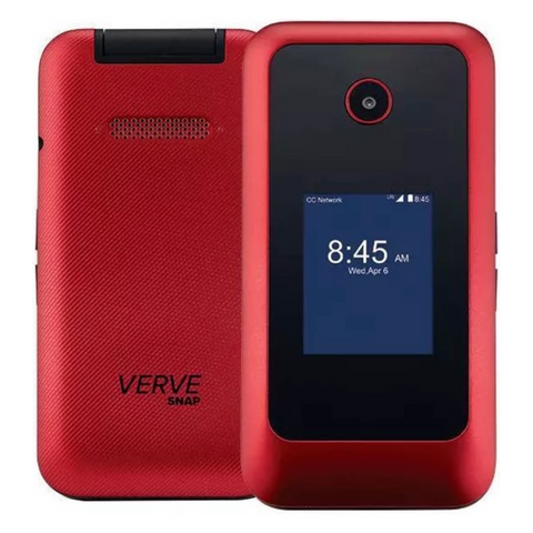 ZTE Verve Snap (Z2336) Flip Phone -8GB-Red-Unlocked (New)