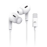 MB - MFI Lightning Earphones w/ Volume Control - White