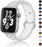 iWatch Breathable Silicone Band - Black/Green (42-44MM) Size