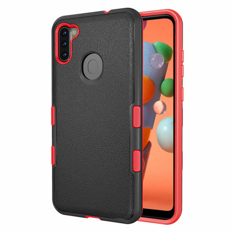 MB - Premium Protector Cover for Samsung Galaxy A11 - Black/Red