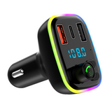 P2 FM Transmitter (1xUSB-C & 2xUSB-A Ports) - Black