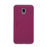 Dual Layer Case w/ Kickstand for Samsung J7 Star - Pink/Gray