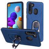 MB - Premium Cover w/ Ring Stand & Bottle Opener for Samsung Galaxy A21 - Blue