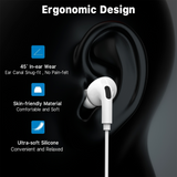 MB - MFI Lightning Earphones w/ Volume Control - White