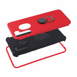 Asmyna Premium Cover w/ Ring Stand for Samsung Galaxy A21 - Red