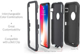 iPhone Xs Max - Heavy Duty Rugged Case - Grey/Green