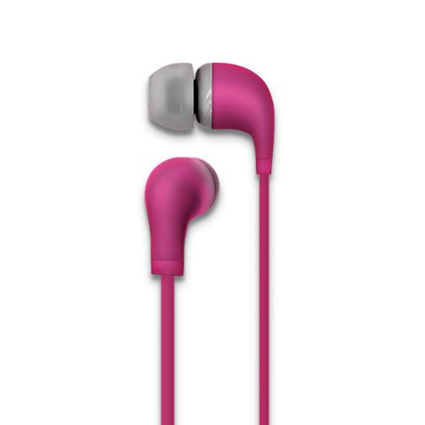 QC - QMX100 Wired Earbuds w/ Mic (3.5mm) - Pink