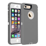 iPhone 6/7/8 Plus - Heavy Duty Rugged Case - Silver/White