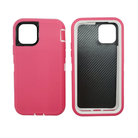 iPhone 11 Pro - Heavy Duty Rugged Case - Pink/White