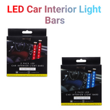 LED Car Interior Light Bars (Set of 2) - Red