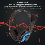 X4 Wired Gaming Headphones w/ Mic (3.5mm) - Black/Blue