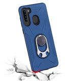 MB - Premium Cover w/ Ring Stand & Bottle Opener for Samsung Galaxy A21 - Blue