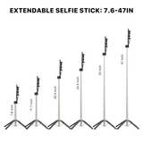 MB - Picture Perfect+ Selfie Stick & Tripod w/ Fill Light - Black