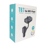 T67 Bluetooth Transmitter MP3 Car Charger w/ Dual Mic