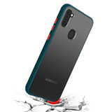 MB - Frost Hybrid Cover for Samsung Galaxy A51 4G - Smoke Frosted/Red