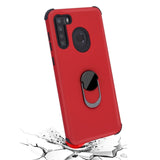 Asmyna Premium Cover w/ Ring Stand for Samsung Galaxy A21 - Red