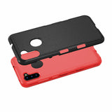 MB - Premium Protector Cover for Samsung Galaxy A11 - Black/Red