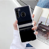 MB - Fusion Protector Cover for Samsung Galaxy A21 - Silver Stripes