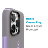 SP - CandyShell Pro Case for iPhone 14 Pro - Cloudy Grey/Spring Purple