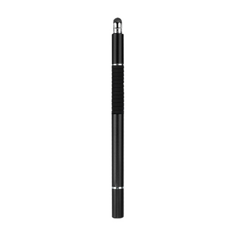 MB - 3 in 1 Stylus Pen w/ Disc Tip / Fiber Tip & Ballpoint Pen - Black