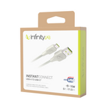 HM - InfinityLab InstantConnect USB-A to USB-C (1.5m/5ft) - White