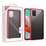 MB - Frost Hybrid Cover for Samsung Galaxy A51 4G - Smoke Frosted/Red