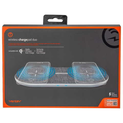 VT - Fast Charging Wireless Charge Pad Duo 10W- Grey