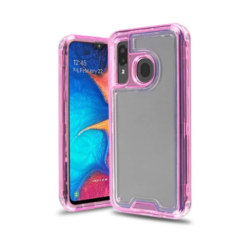 Samsung A50/A20 - Hybrid Protector Case (Transparent/Pink)