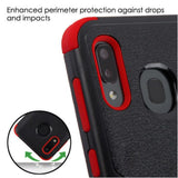 MB - TUFF Hybrid Protector Case for Samsung A20 - Black/Red